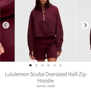 Lululemon Garnet Scuba Half-Zip